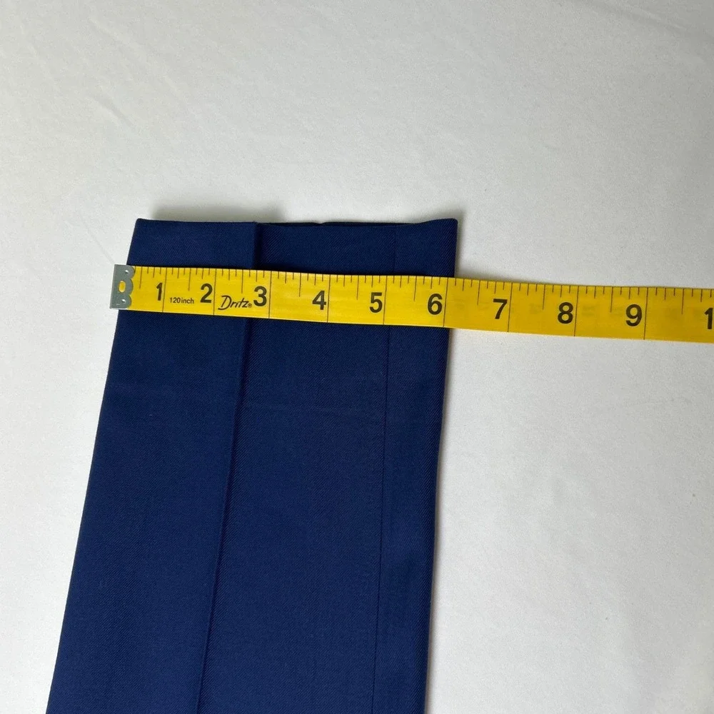 Renoir Mens Slim Fit 2 Button Flat Front 2 Piece Suit Size 34/28 Royal Bluel
